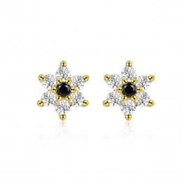 Cercei argint Snowflakes Flower